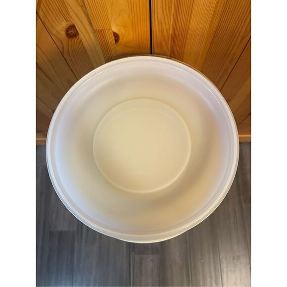 Vintage Tupperware almond divided serving dish and clear Seal - Picture 4 of 4